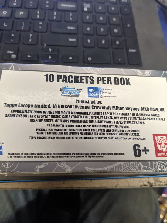 Topps Transformers Trading Cards Box (UK Version) 2 Hits Per Box!