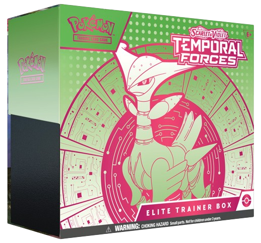 Pokemon Scarlet & Violet: Temporal Forces Elite Trainer Box (  Iron Leaves or Walking Wake )