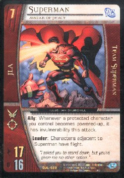 Vs System CCG DC Superman Avatar of Peace Rare Card