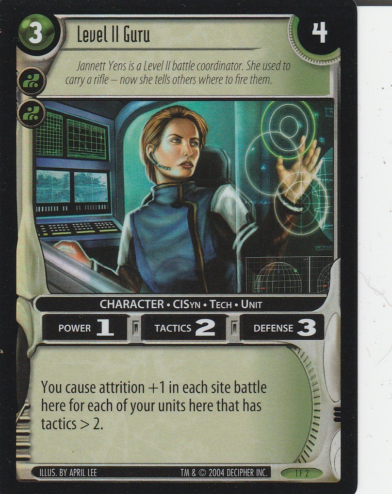 Wars TCG Tournament Foil Level II Guru Card 1F2